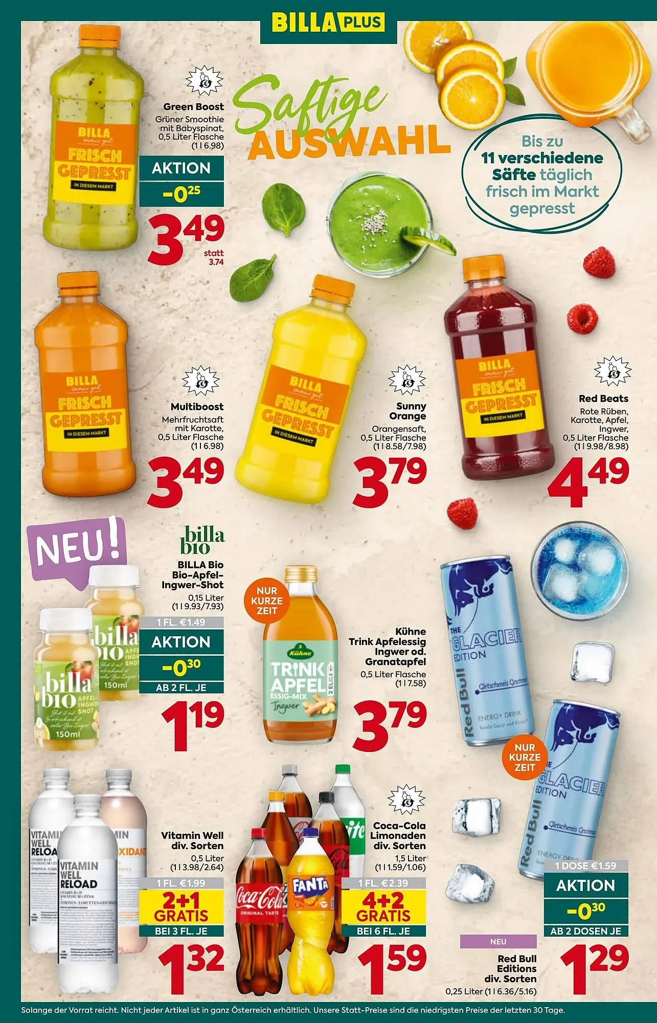 Billa Flugblatt von 15. Jänner bis 21. Jänner 2026 - Flugblätt seite  16