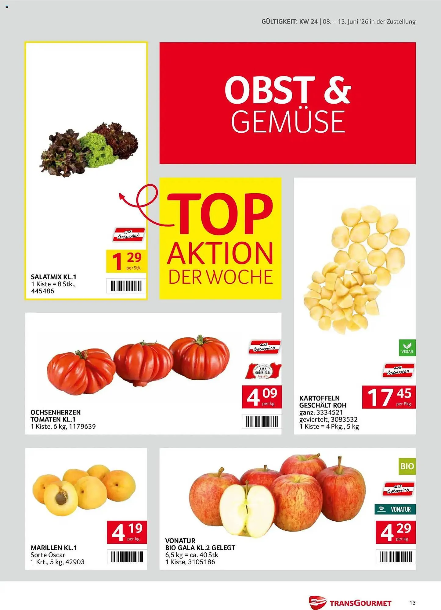 Transgourmet Flugblatt von 8. Juni bis 13. Juni 2026 - Flugblätt seite  13
