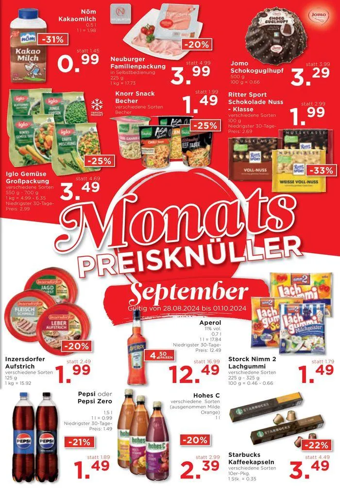 Unimarkt flugblatt von 4. September bis 10. September 2024 - Flugblätt seite 18