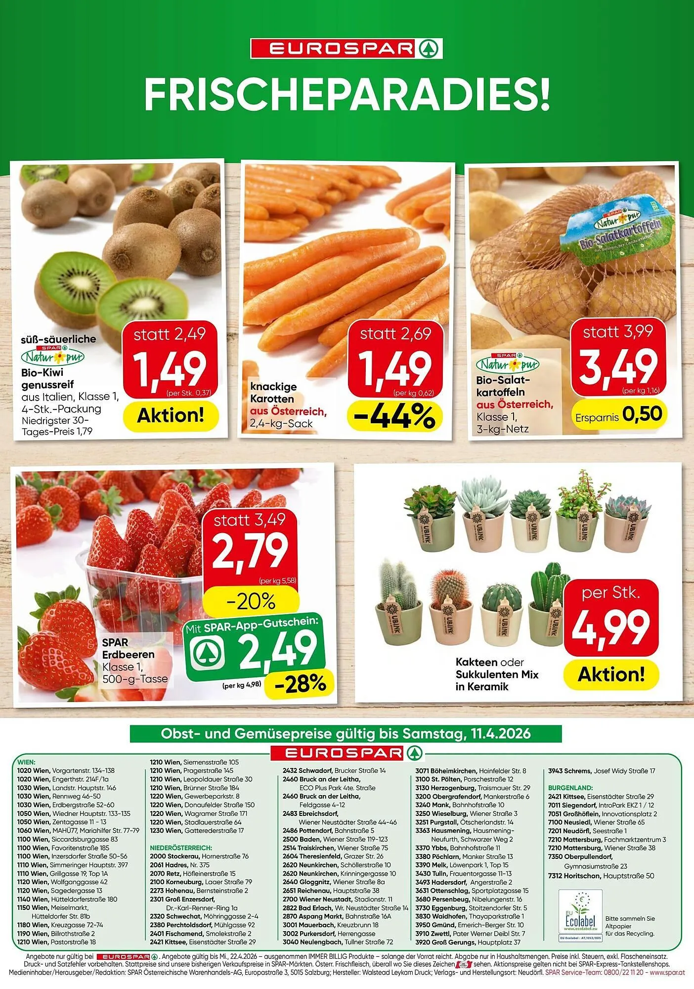Eurospar Flugblatt von 9. April bis 22. April 2026 - Flugblätt seite  16