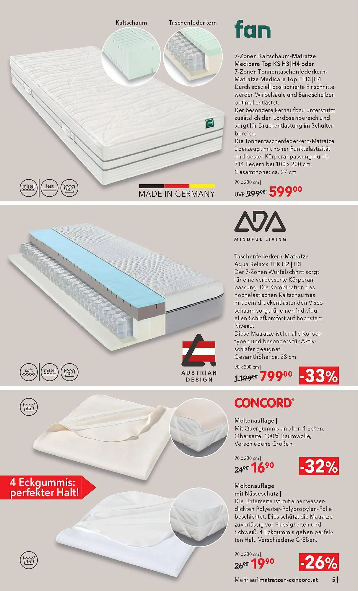 Matratzen Concord Prospekt von 29. Oktober bis 6. November 2025 - Flugblätt seite 5