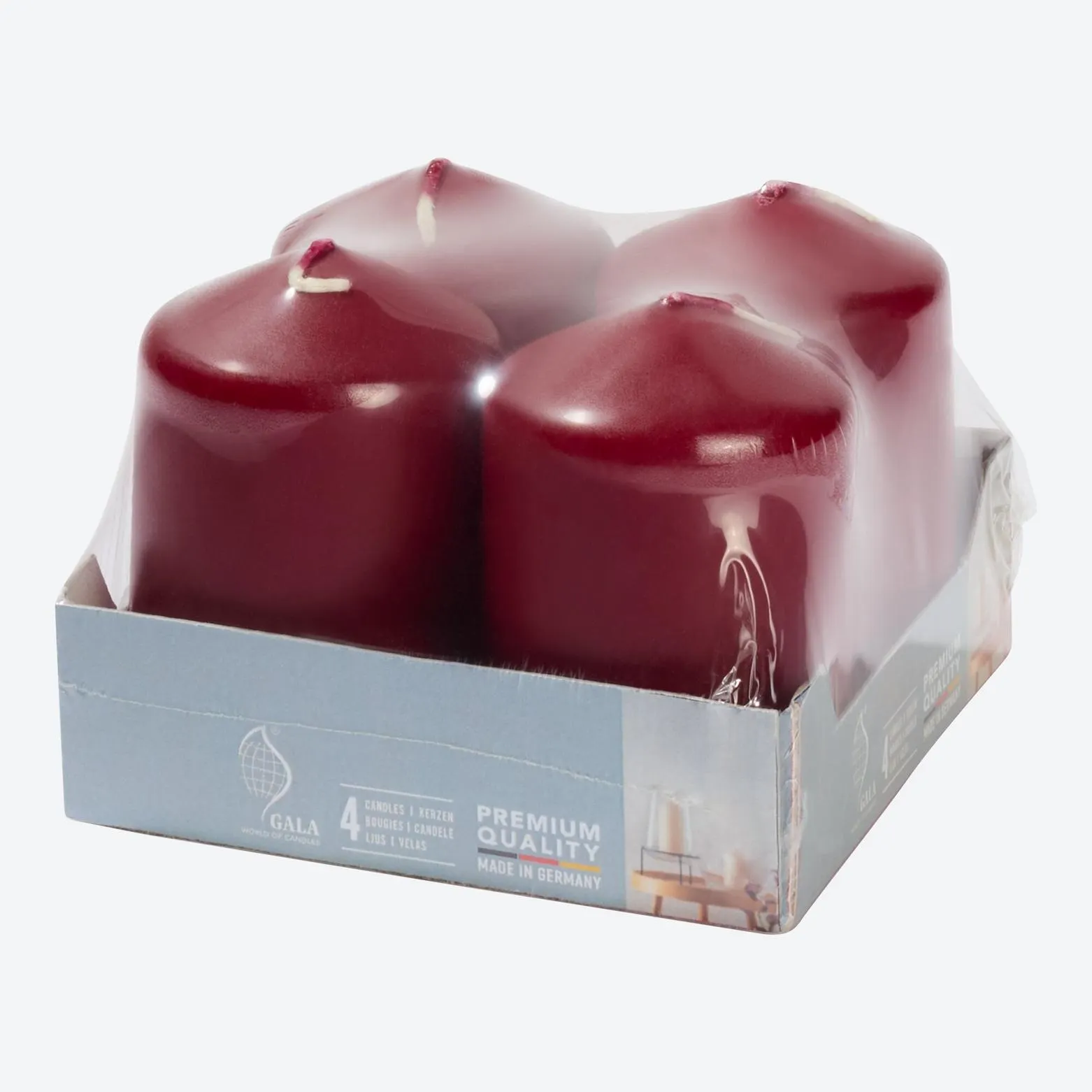 Kerzen, 4er-Pack, ca. 5x7 cm