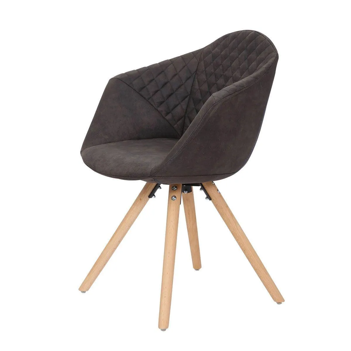 Stuhl „Chadwick 110“, 2er-Set, schwarz/braun