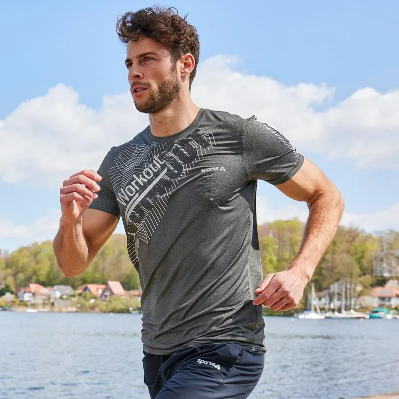 Herren-Fitness-T-Shirt mit Frontaufdruck