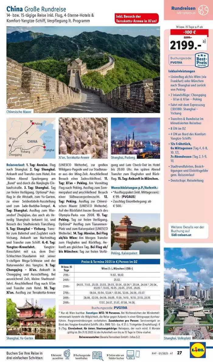 Aktuelle Reiseprospekte Hauptprospekt Jänner von 30. Dezember bis 31. Jänner 2025 - Flugblätt seite 27