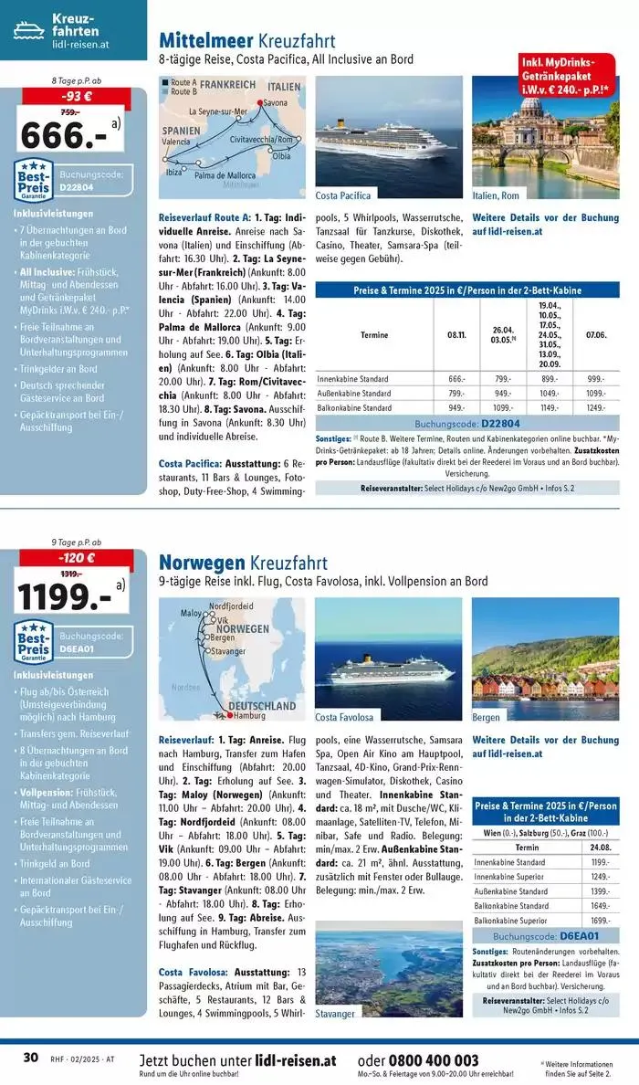 Aktuelle Reiseprospekte Hauptprospekt Februar von 29. Jänner bis 28. Februar 2025 - Flugblätt seite 30