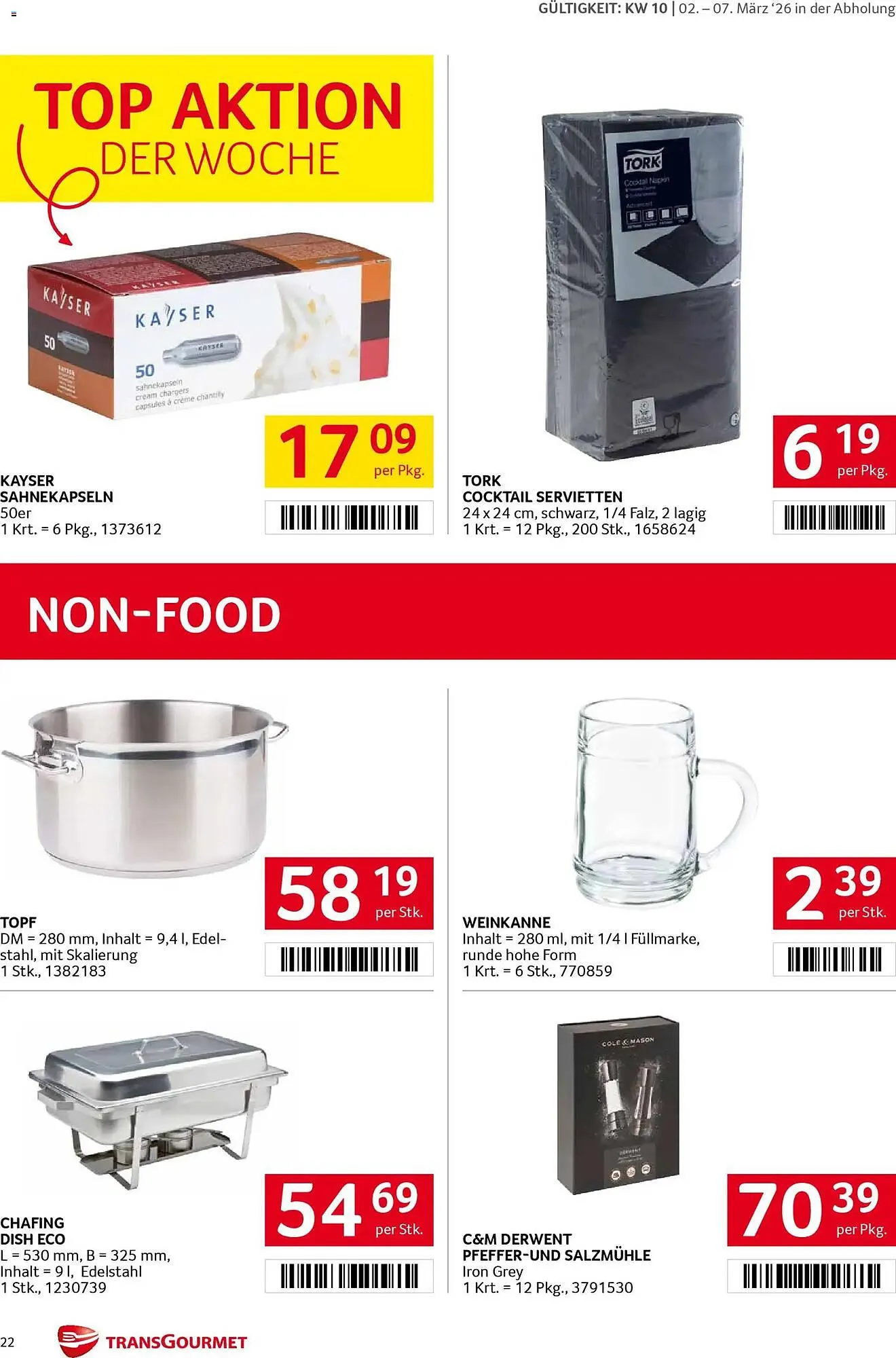 Transgourmet Flugblatt von 2. März bis 7. März 2026 - Flugblätt seite  21