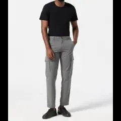 Graue Cargo-Jeans Identic, Seiten- und Gesäßtaschen