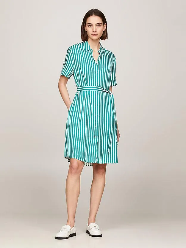 Gestreiftes Relaxed Fit Hemdkleid