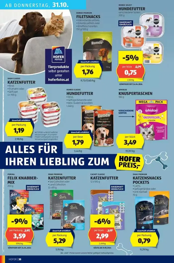 Blättern Sie online im HOFER Flugblatt von 23. Oktober bis 6. November 2024 - Flugblätt seite 42