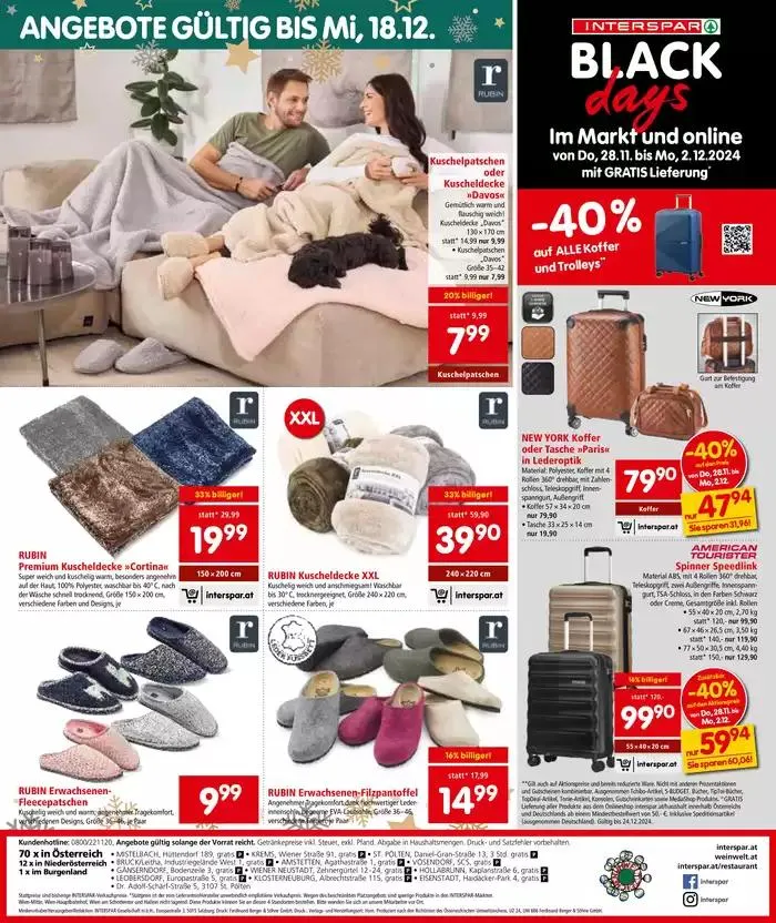 Interspar flugblatt von 29. November bis 13. Dezember 2024 - Flugblätt seite 24