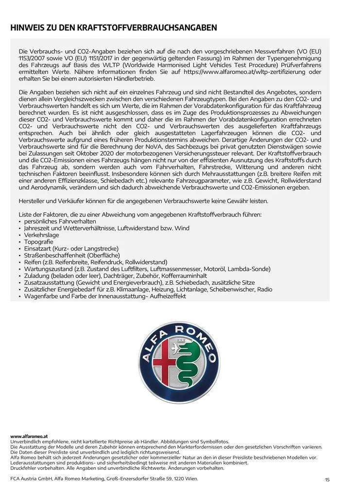 Alfa Romeo Giulia von 7. August bis 7. August 2025 - Flugblätt seite 15