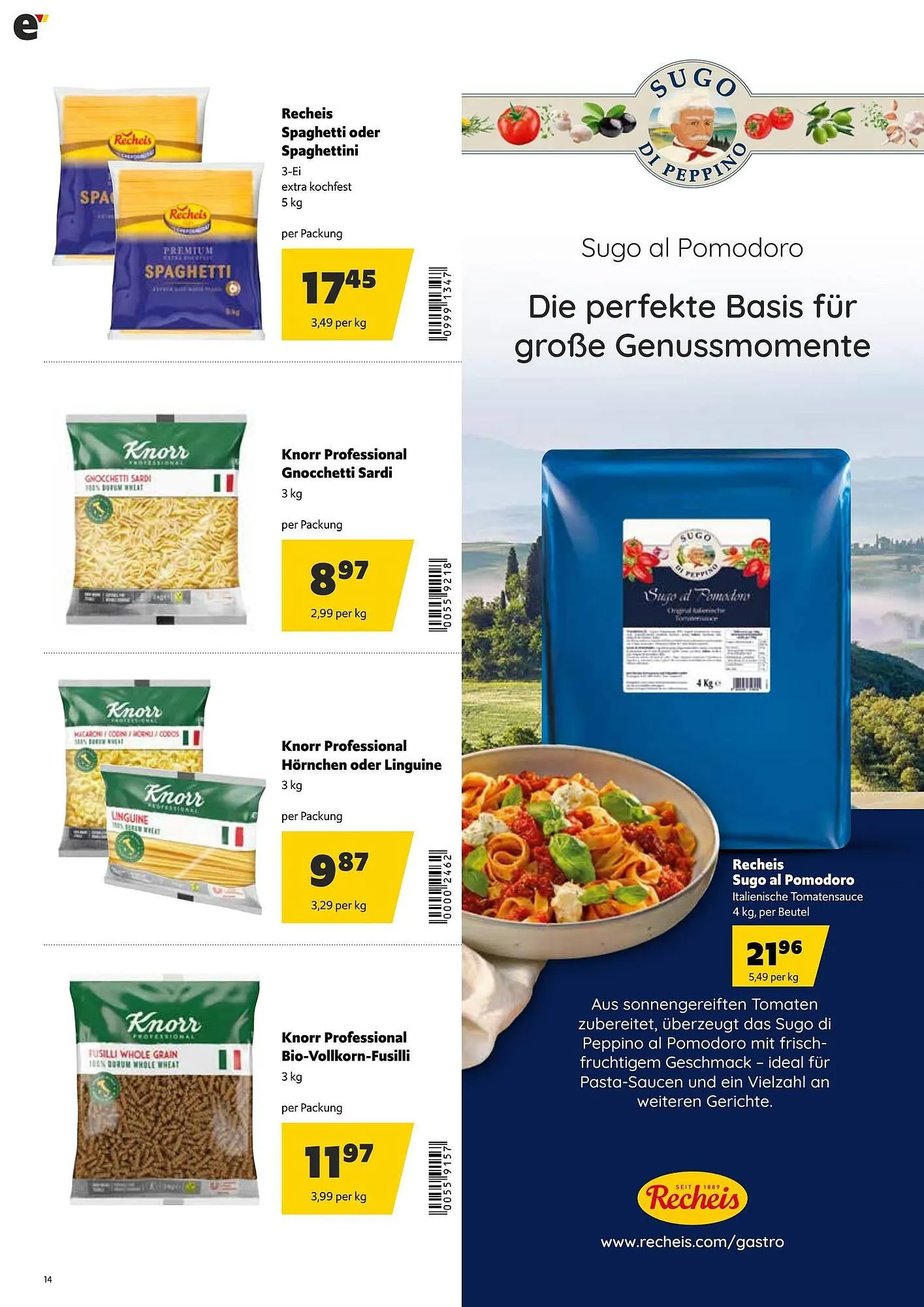 Eurogast Grissemann Flugblatt von 12. Jänner bis 24. Jänner 2026 - Flugblätt seite  14