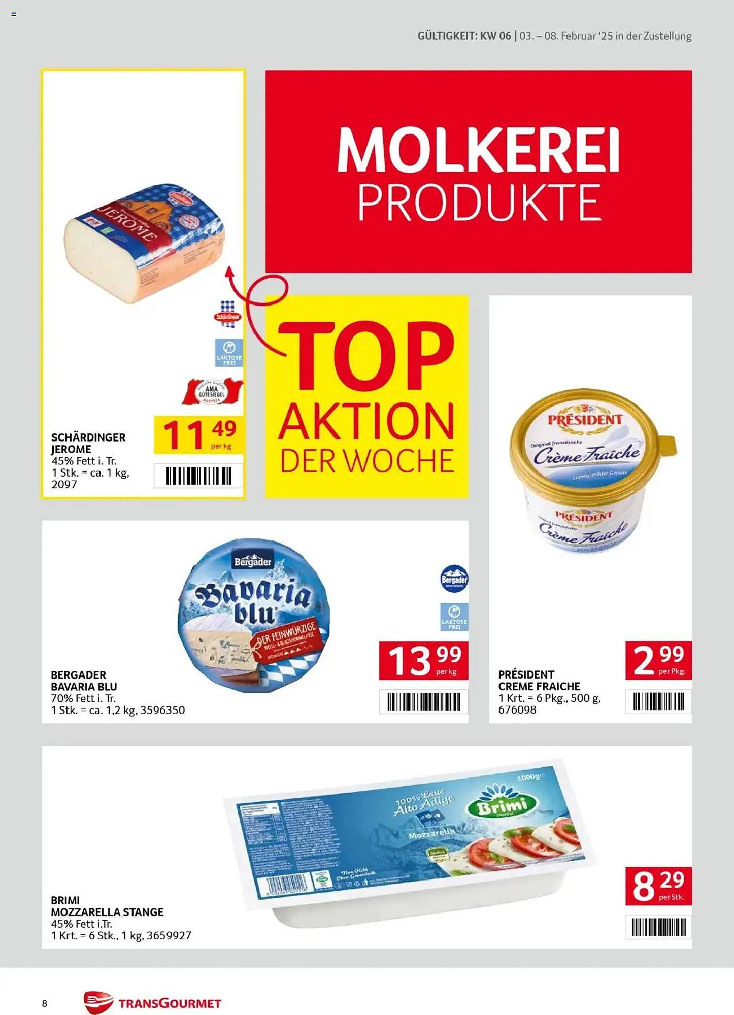 Transgourmet Flugblatt von 3. Februar bis 8. Februar 2025 - Flugblätt seite  8