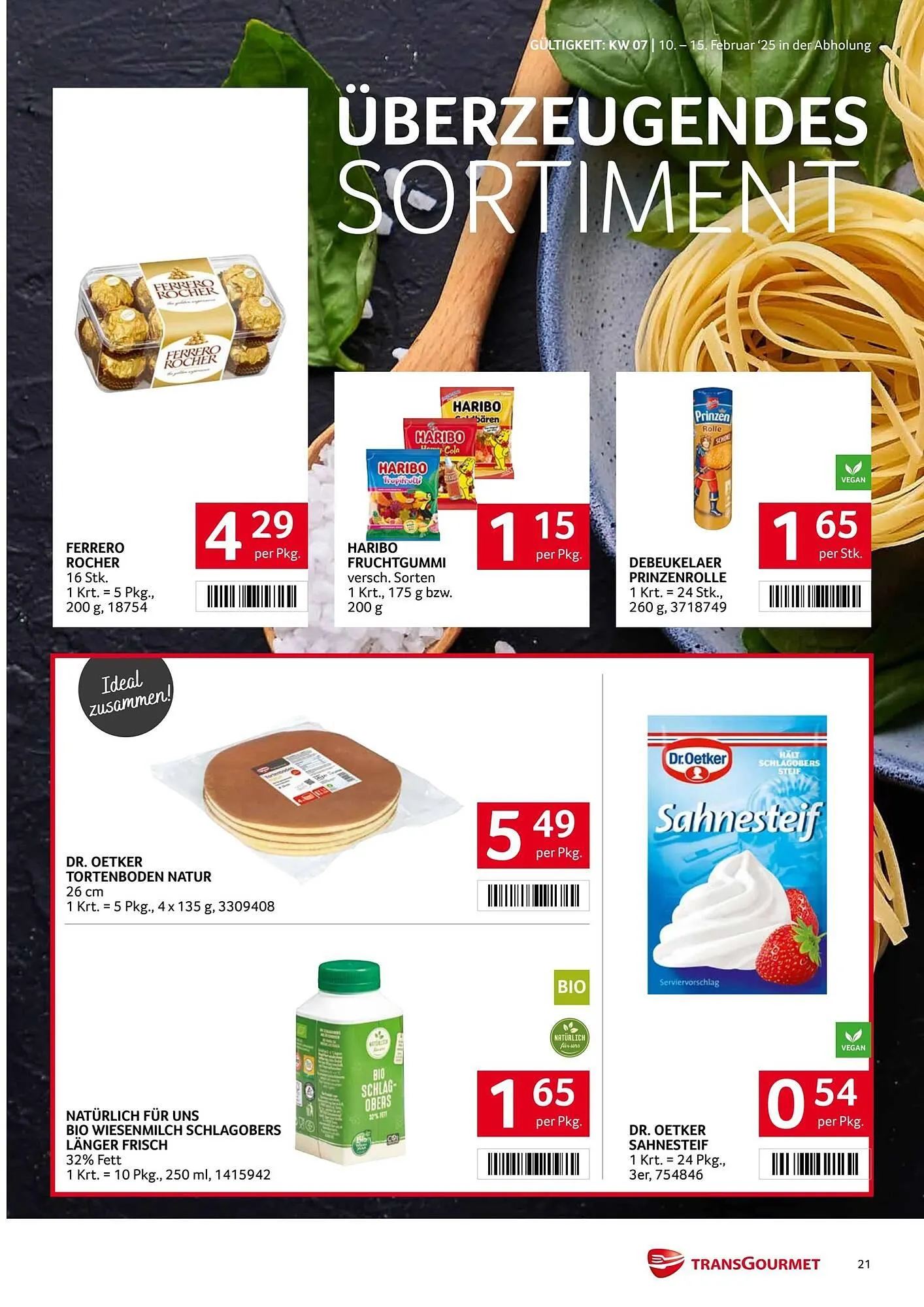 Transgourmet Flugblatt von 10. Februar bis 16. Februar 2025 - Flugblätt seite 21