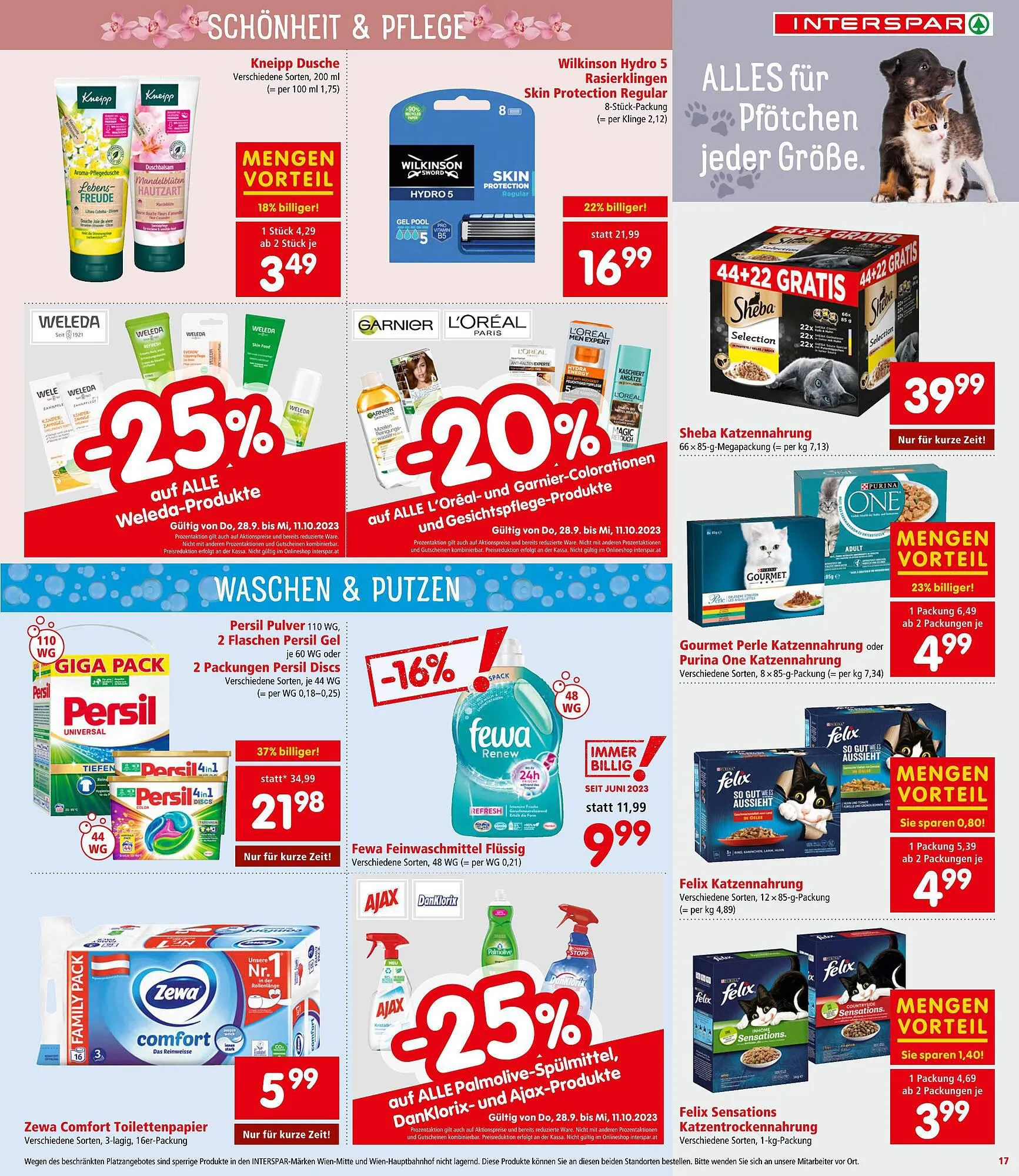 Interspar Flugblatt von 28. September bis 11. Oktober 2023 - Flugblätt seite  17
