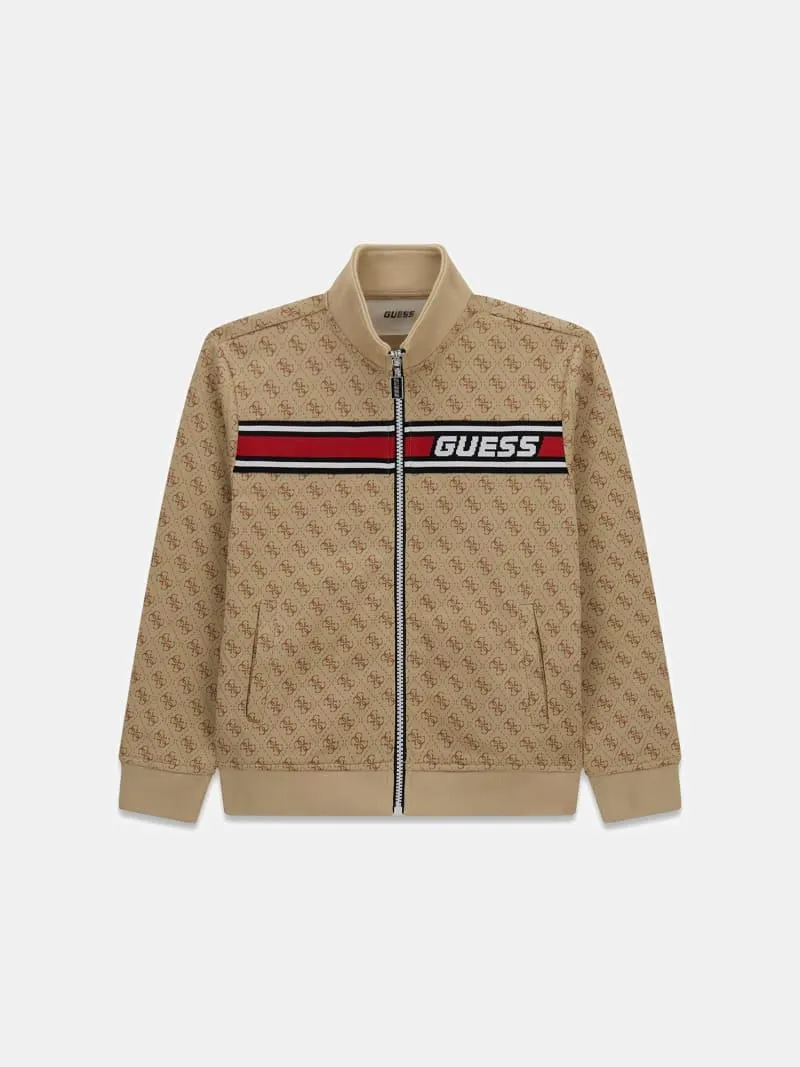 Sweatjacke Allover-Logo