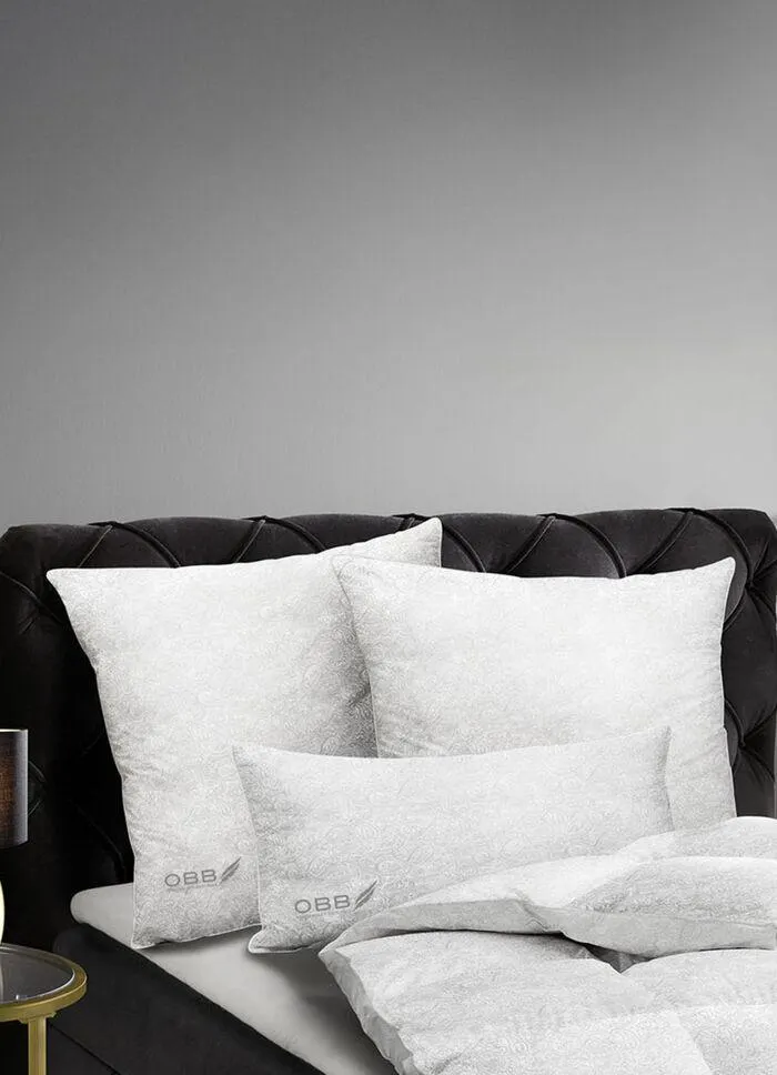 Erstklassiges Daunen-Kissen in Jacquard-Paisley-Optik