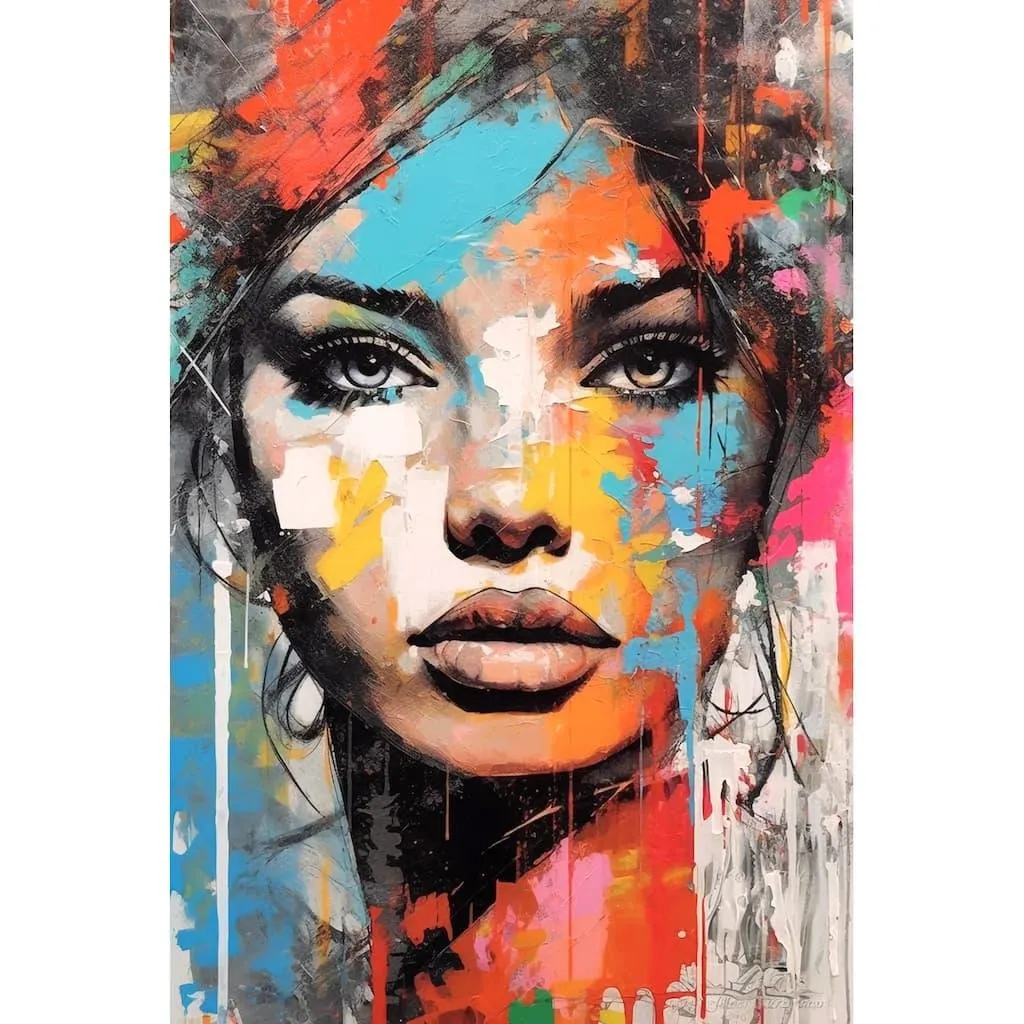 Affengeilebilder Leinwandbild »Female Popart by Rosa Piazza auf Keilrahmen gespannt« 1 Stk. tlg. Kunstdruck Wandbild Bild in verschiedenen Formaten