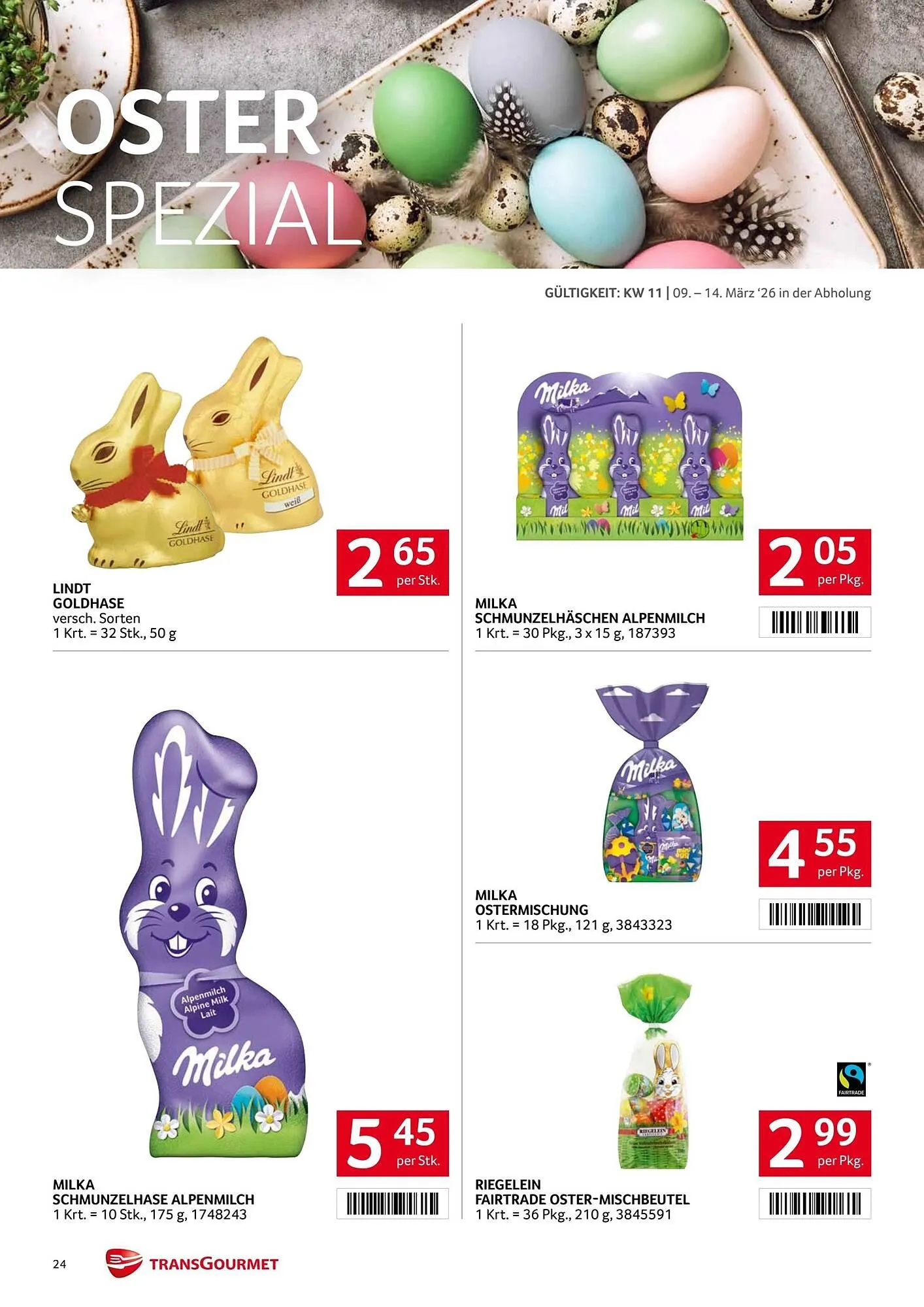 Transgourmet Flugblatt von 9. März bis 14. März 2026 - Flugblätt seite 24