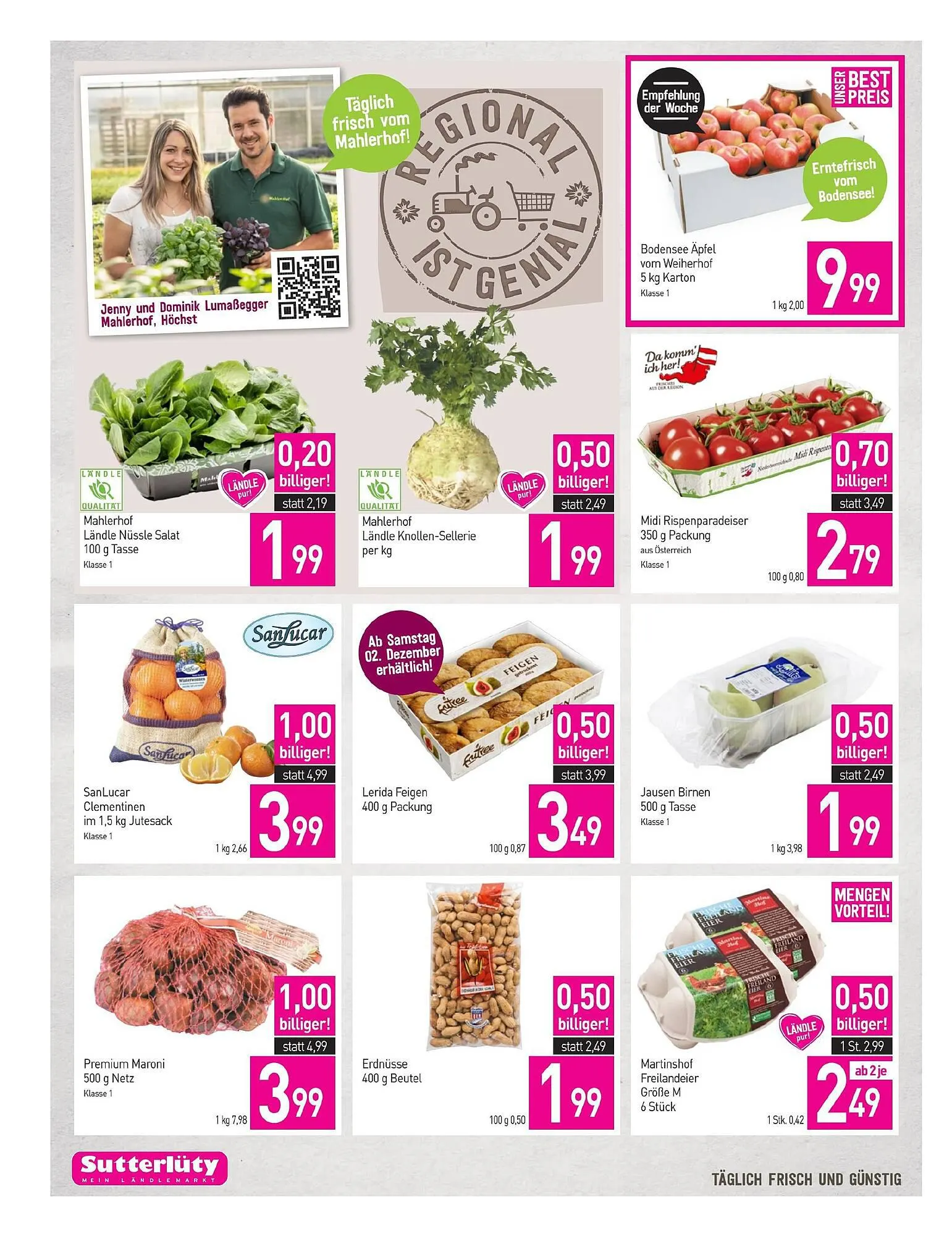 Sutterlüty Flugblatt von 30. November bis 5. Dezember 2023 - Flugblätt seite  2
