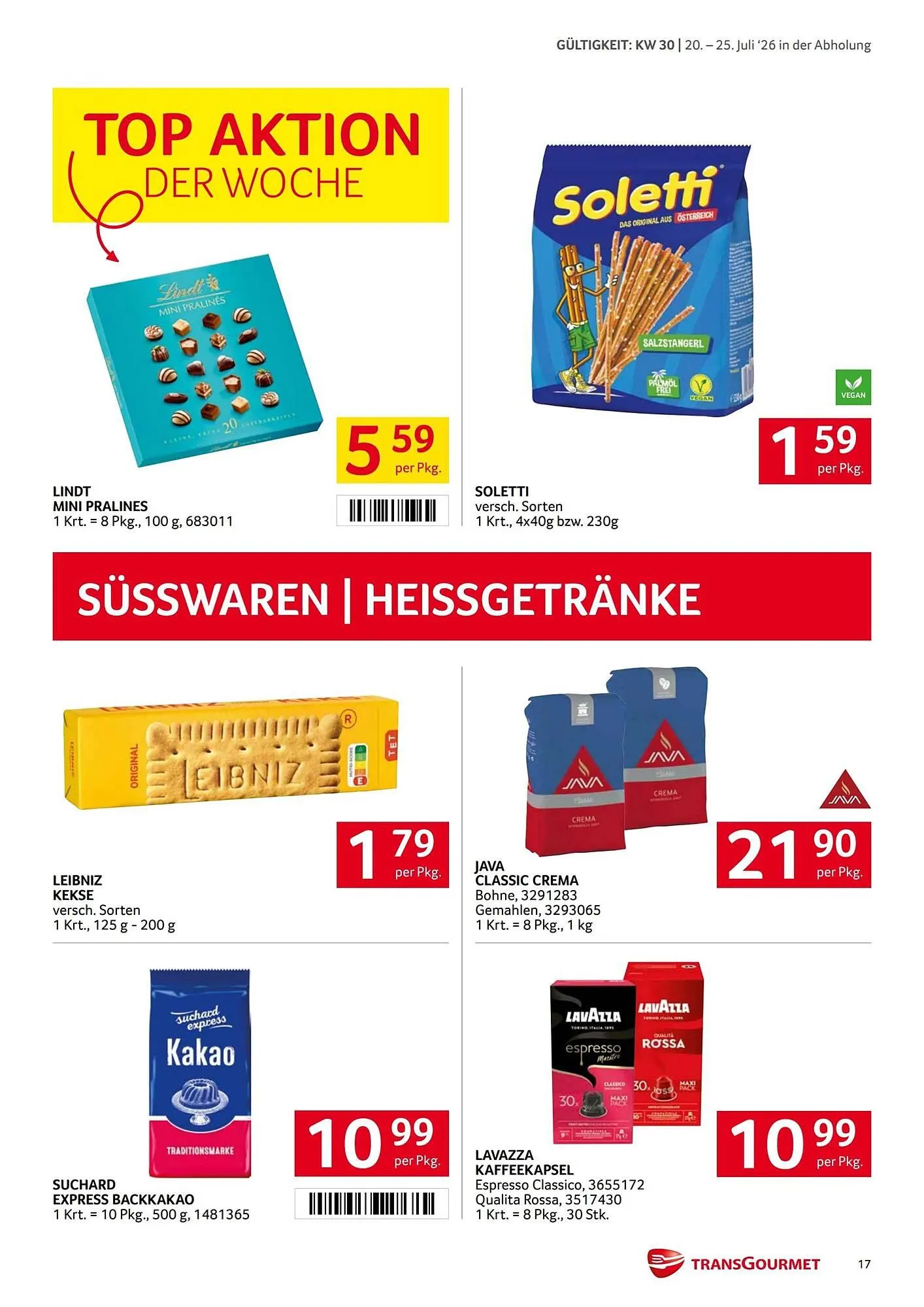 Transgourmet Flugblatt von 20. Juli bis 25. Juli 2026 - Flugblätt seite  16