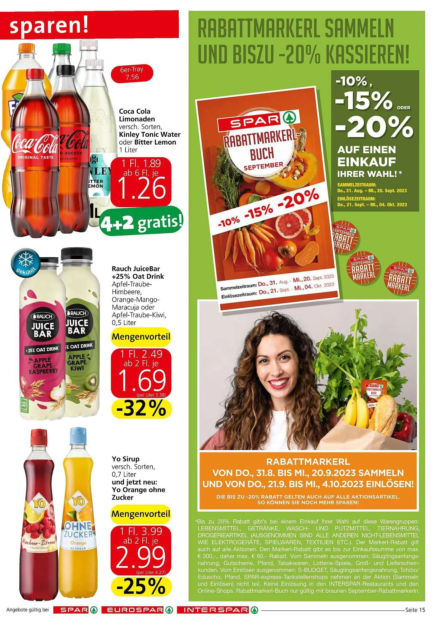 Spar Flugblatt von 31. August bis 13. September 2023 - Flugblätt seite 15