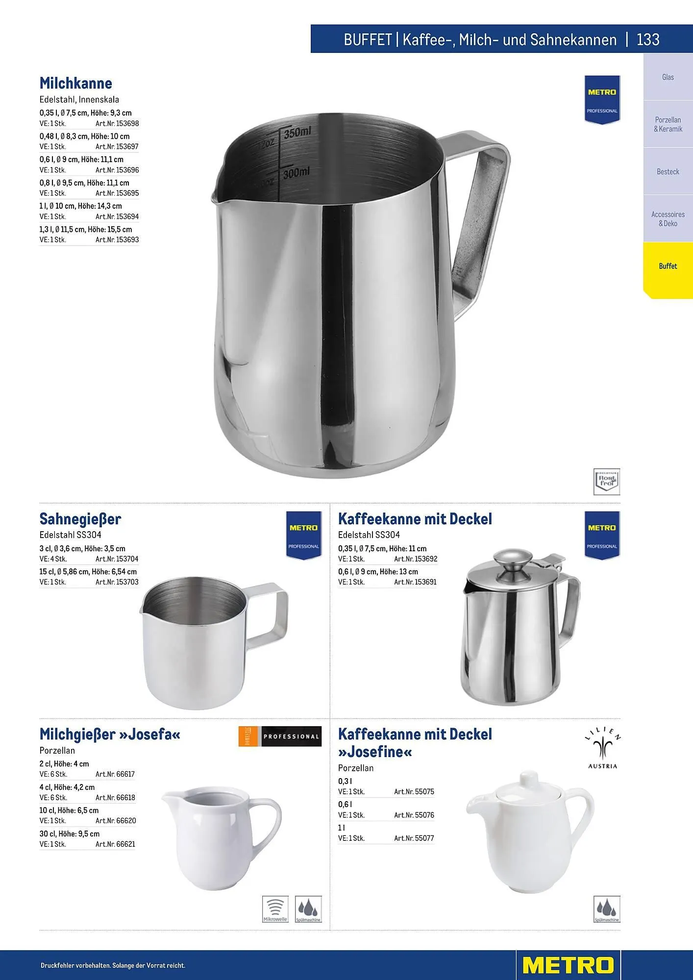 Metro Flugblatt von 25. März bis 31. Dezember 2026 - Flugblätt seite  133