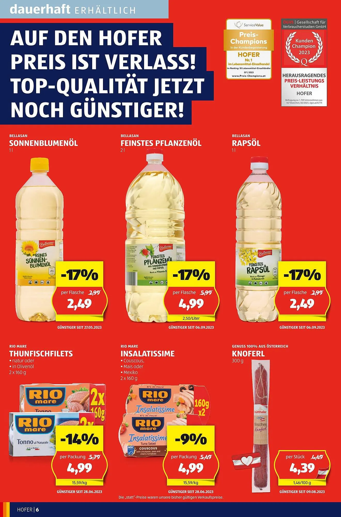 Hofer Flugblatt von 22. September bis 28. September 2023 - Flugblätt seite  6