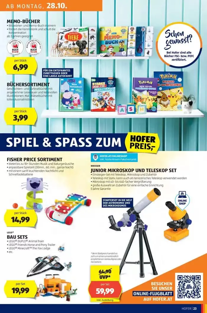 Blättern Sie online im HOFER Flugblatt von 23. Oktober bis 6. November 2024 - Flugblätt seite  27
