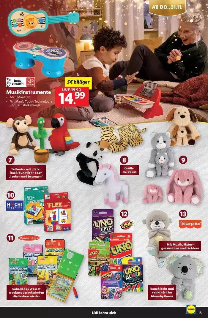 Sonderflyer Spielwarenkatalog von 4. November bis 14. Dezember 2024 - Flugblätt seite  13