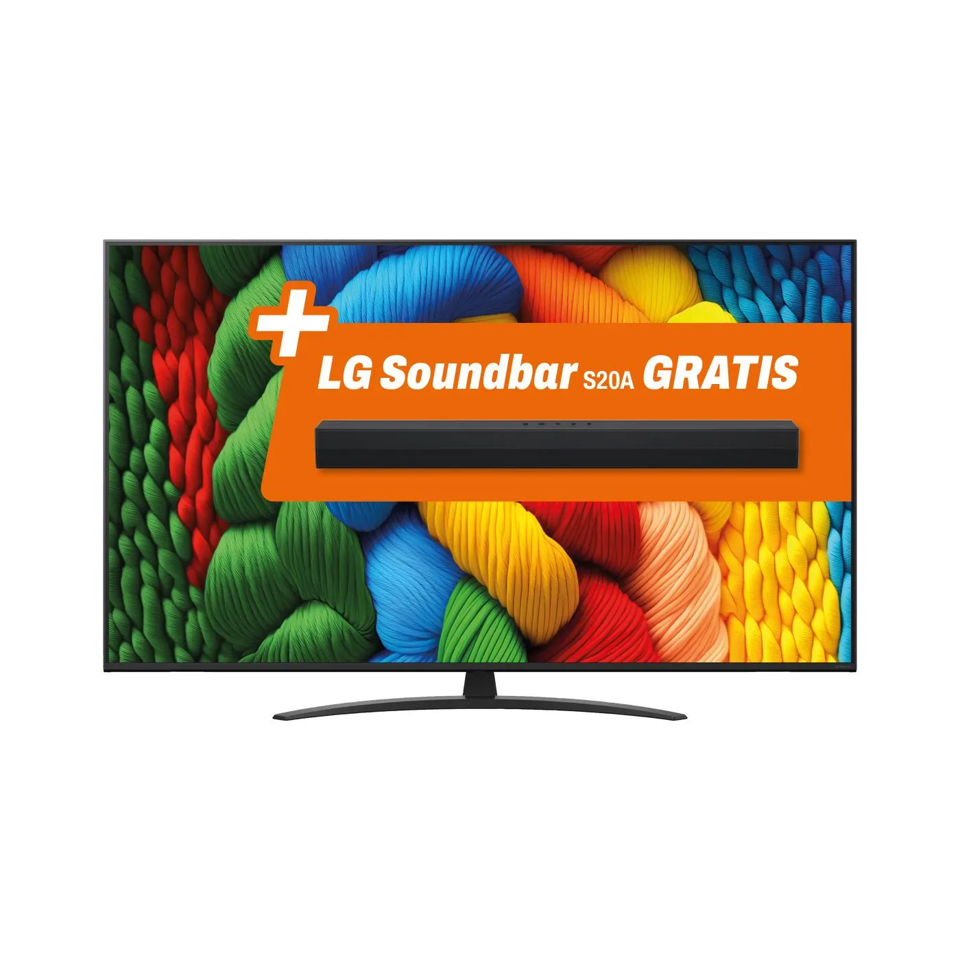 LG 65NANO81A6A + LG S20A Ultra HD HDR NANO-TV 65" (164 cm) + Soundbar