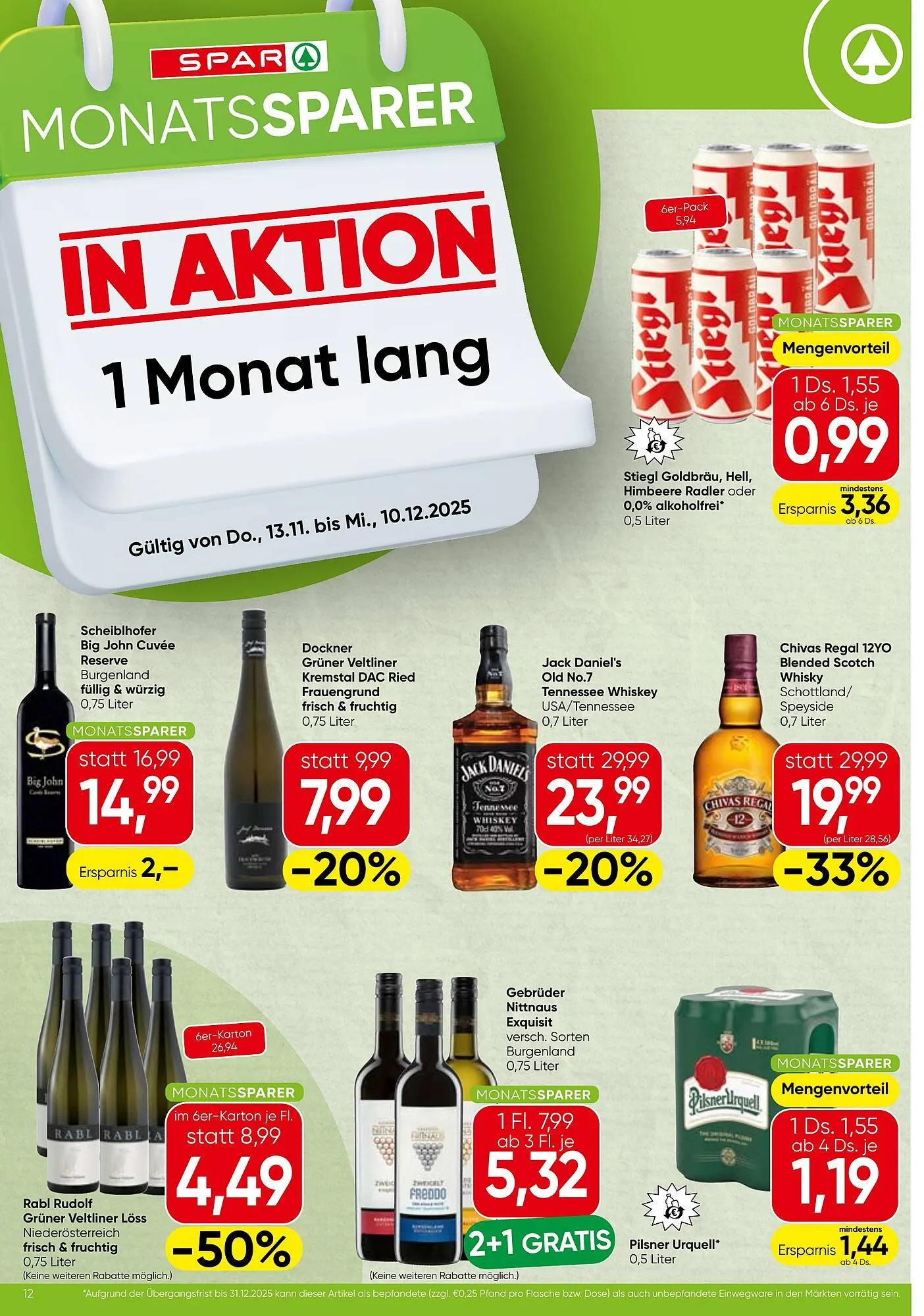 Spar Flugblatt von 13. November bis 19. November 2025 - Flugblätt seite  12