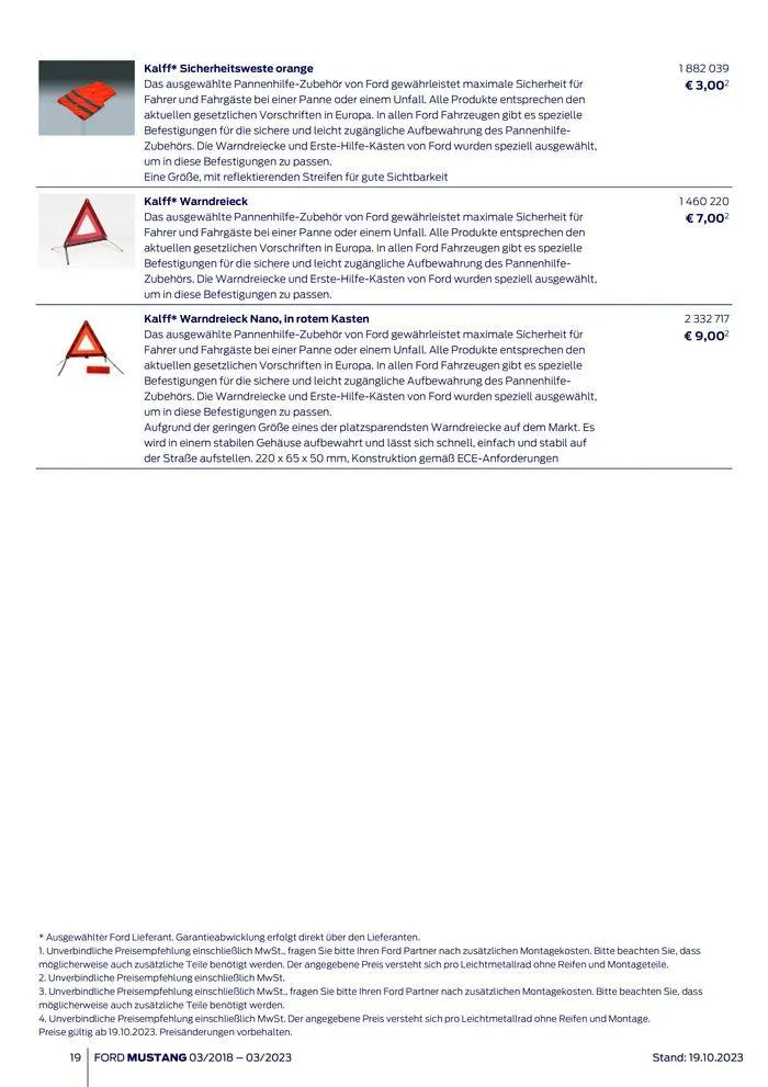 FORD MUSTANG von 2. November bis 2. November 2024 - Flugblätt seite 19