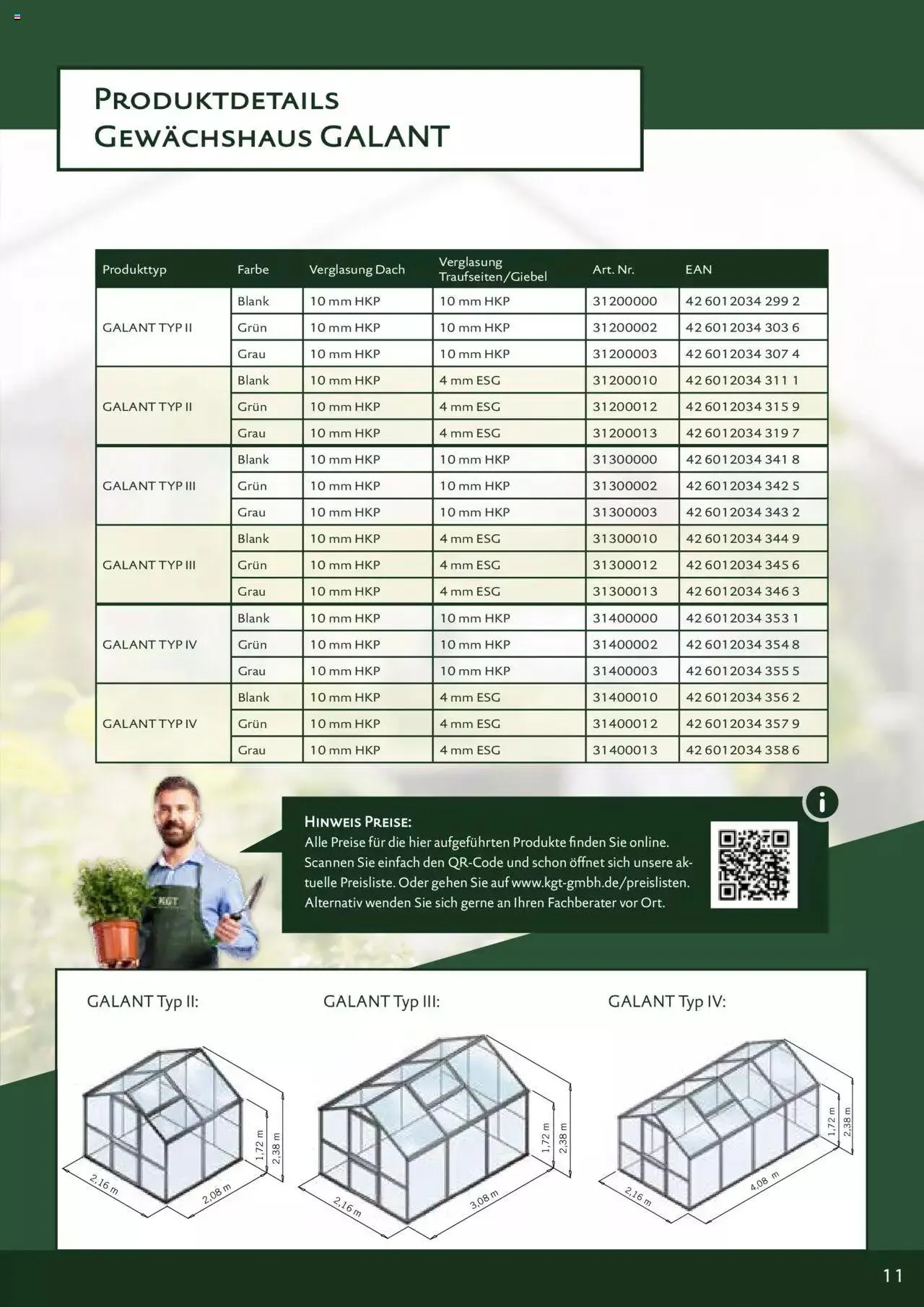 Dehner - KGT Premium Gewächshäuser von 12. Jänner bis 31. Dezember 2023 - Flugblätt seite 11