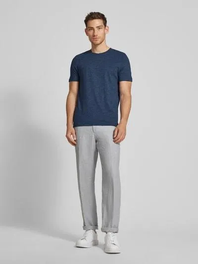 T-Shirt mit Rundhalsausschnitt in dunkelblau