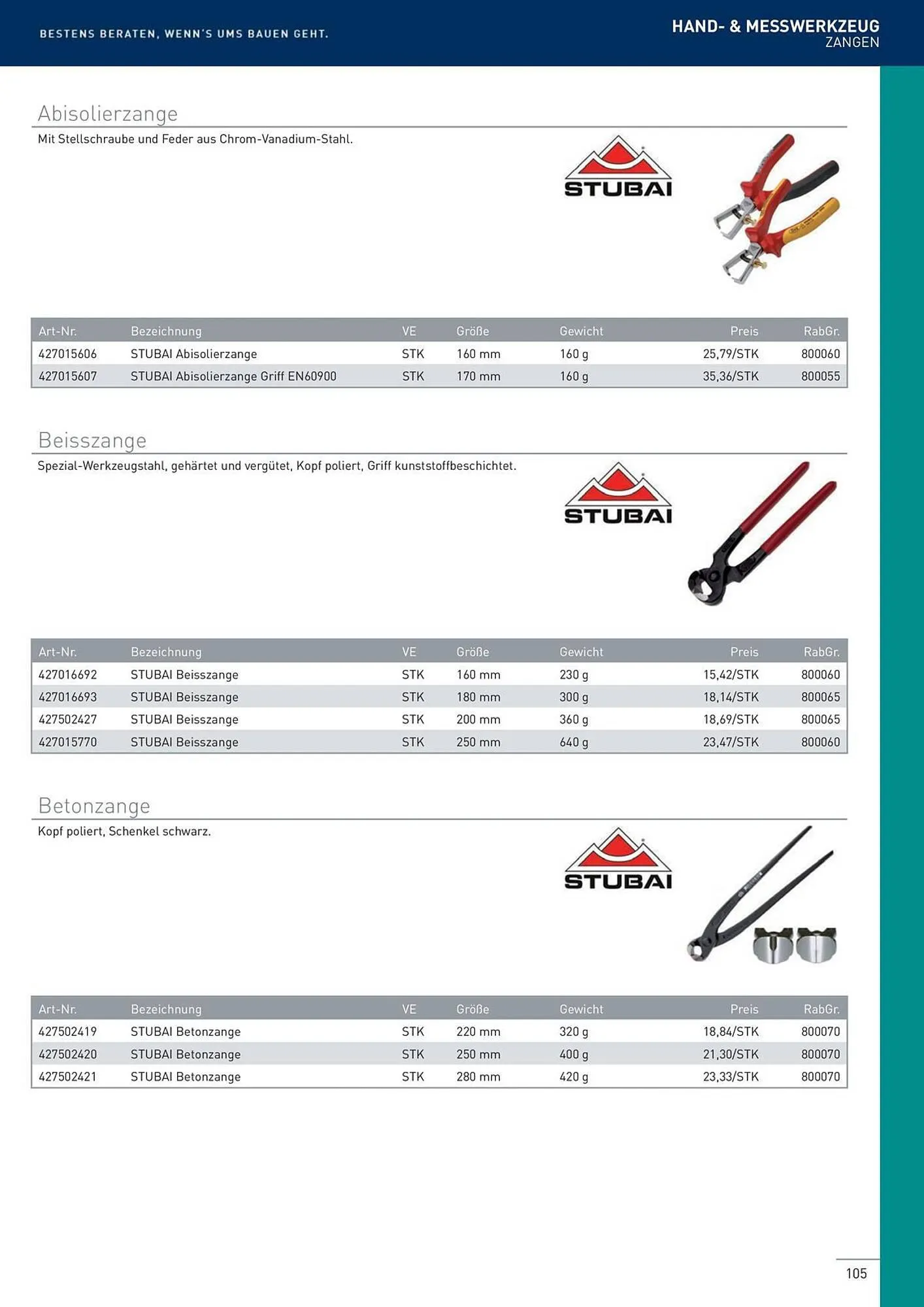 Würth Flugblatt von 22. Februar bis 31. Dezember 2024 - Flugblätt seite 105