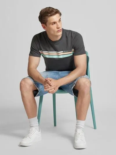 T-Shirt mit Logo-Print in anthrazit