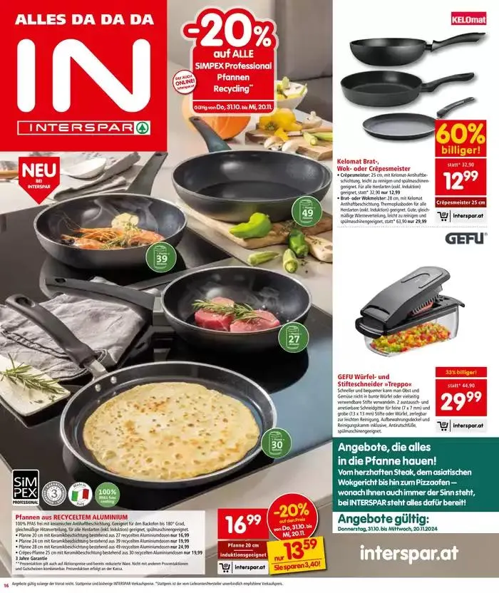 Interspar flugblatt von 29. Oktober bis 12. November 2024 - Flugblätt seite 16