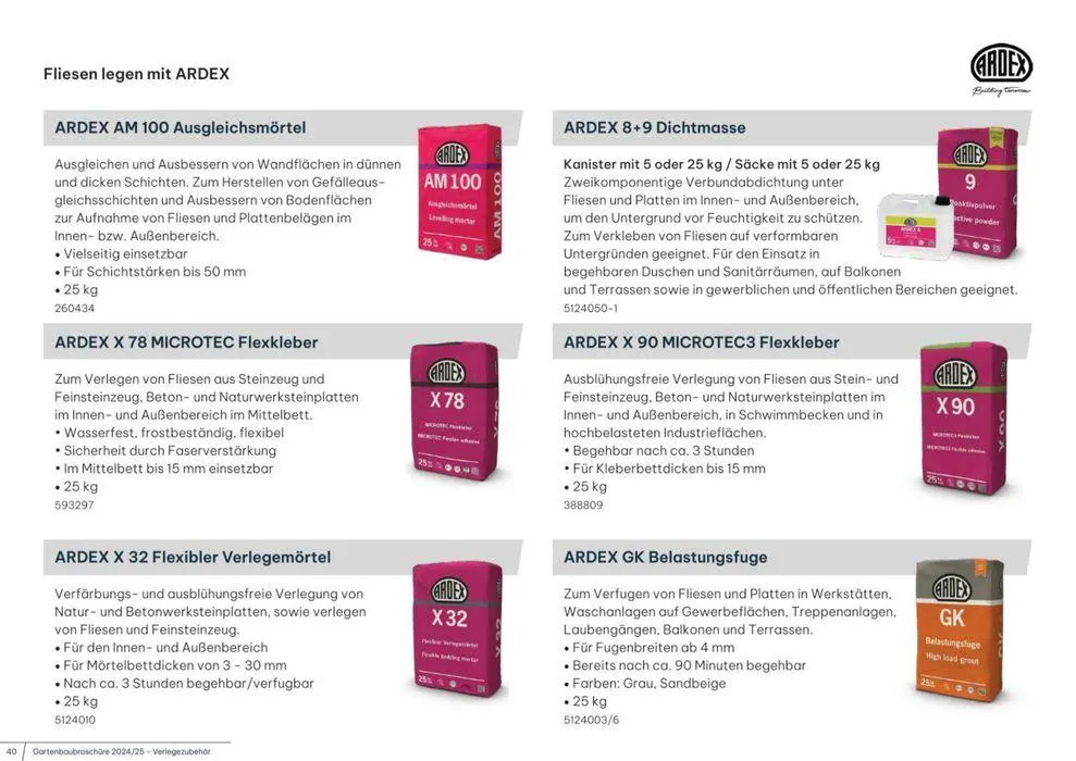 Gartenbau von 5. Juni bis 31. Dezember 2025 - Flugblätt seite 40