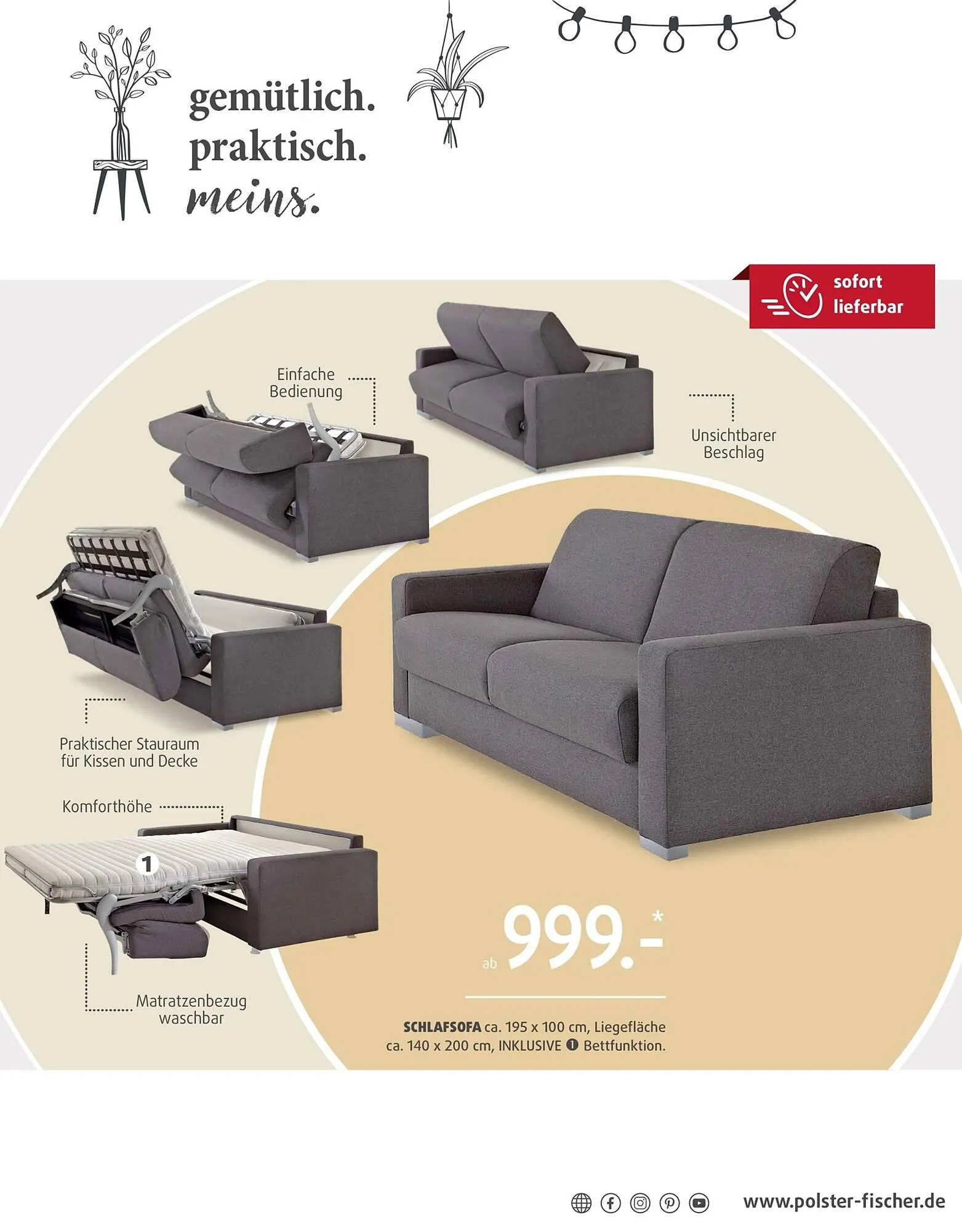 Polstermöbel Fischer Flugblatt von 15. Februar bis 17. März 2024 - Flugblätt seite  18