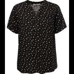 Gepunktete Bluse Janina Plus, Y-Ausschnitt