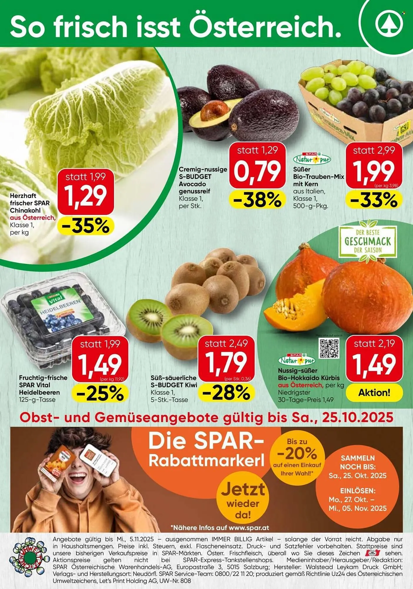 Eurospar Flugblatt von 23. Oktober bis 5. November 2025 - Flugblätt seite  20