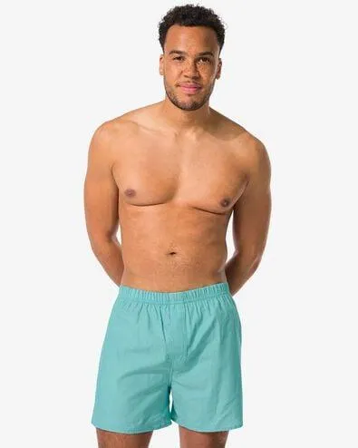 losse herenboxer chambray groen