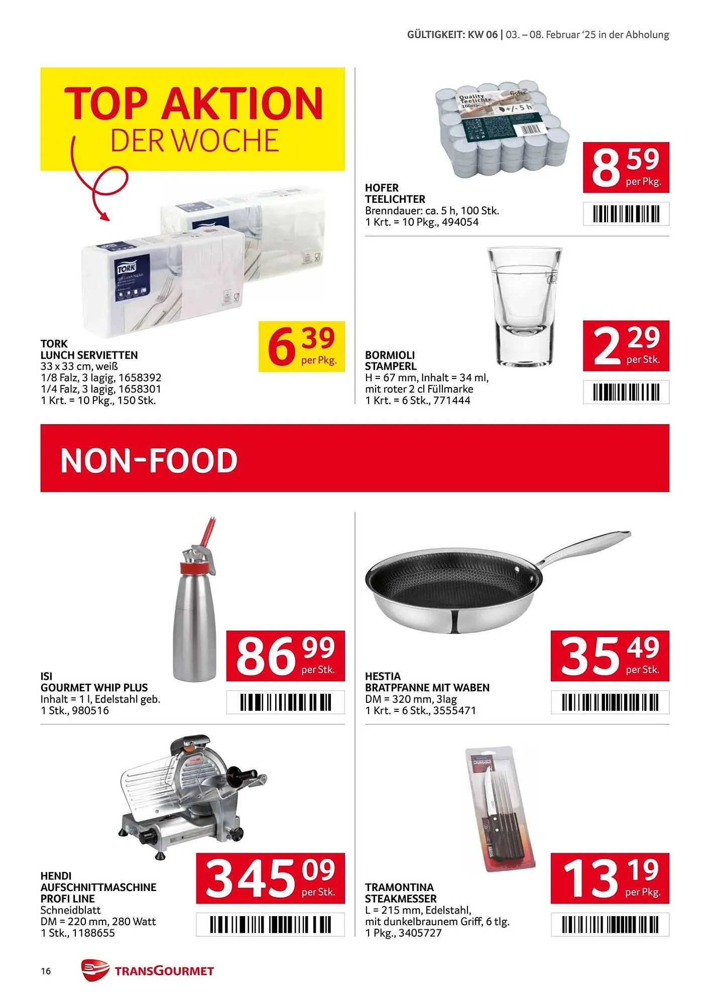 Transgourmet Flugblatt von 3. Februar bis 9. Februar 2025 - Flugblätt seite  14