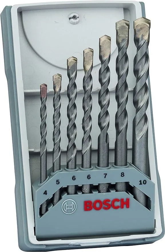 Bosch Accessories Bosch Professional 7-teiliges CYL-3 Betonbohrer Set (für Beton, Ø 4/5/6/6/7/8/10 mm, Zubehör Schlagbohrmaschine)