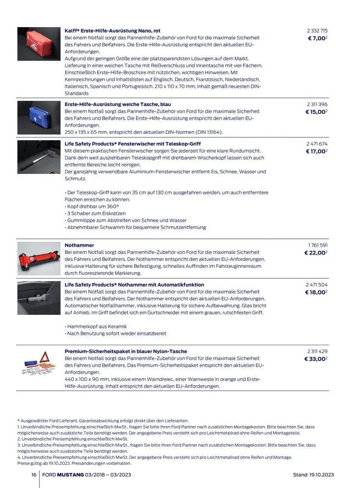 FORD MUSTANG von 2. November bis 2. November 2024 - Flugblätt seite 16