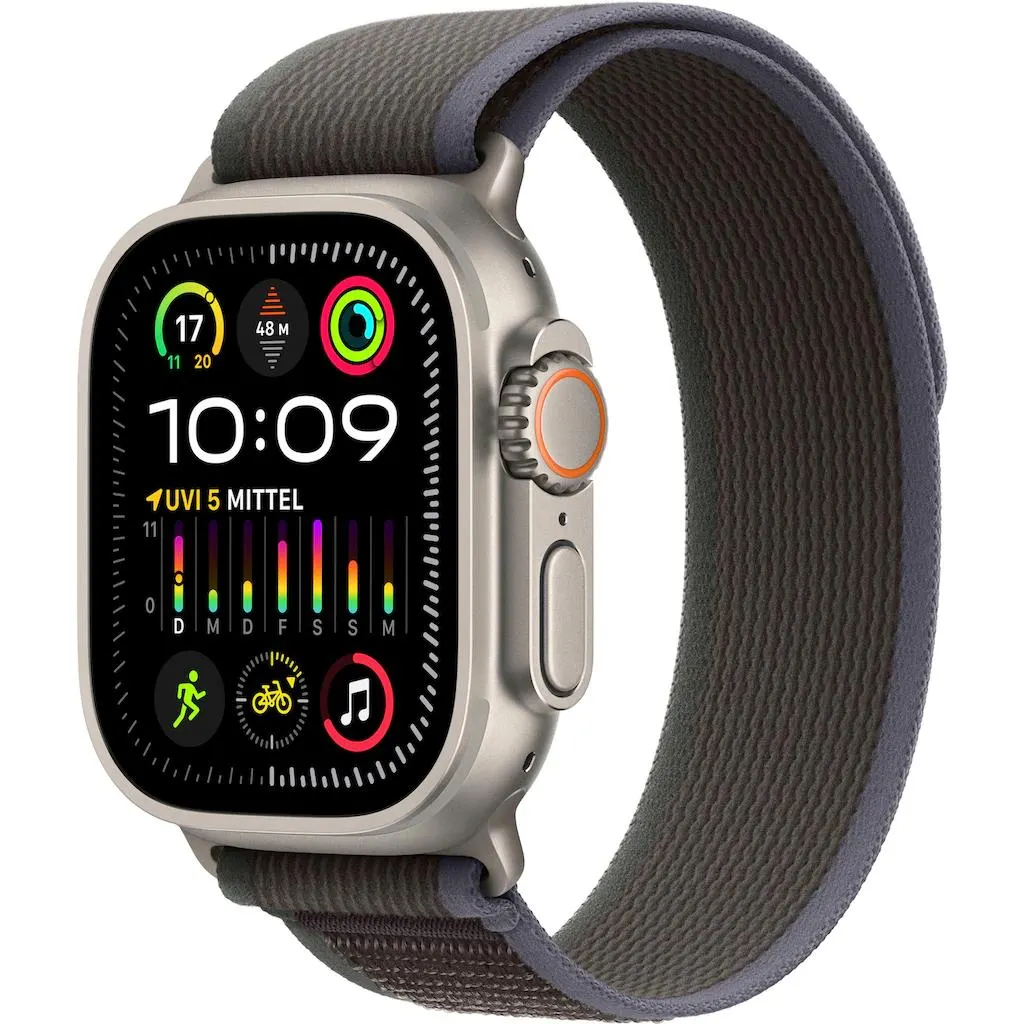 Apple Smartwatch »Watch Ultra 2 GPS 49 mm + Cellular Titanium M/L«, (Watch OS 10 Trail Loop)