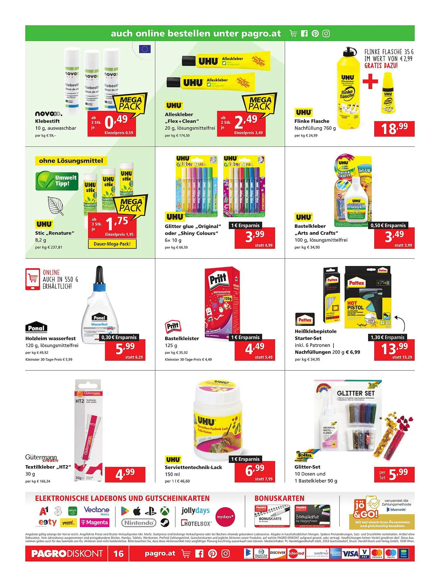 Pagro Diskont Flugblatt von 28. September bis 11. Oktober 2023 - Flugblätt seite 16