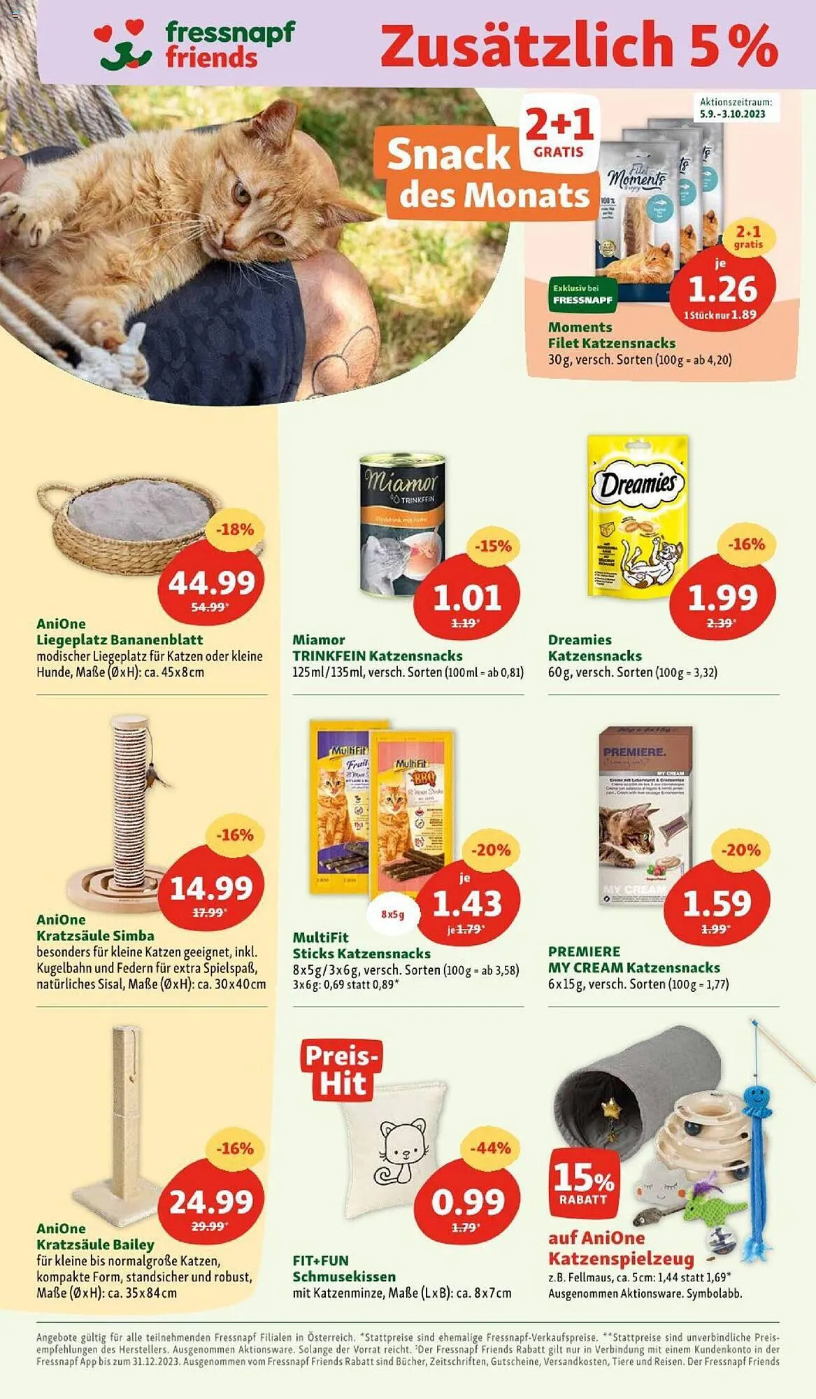 Fressnapf Flugblatt von 5. September bis 9. September 2023 - Flugblätt seite 4